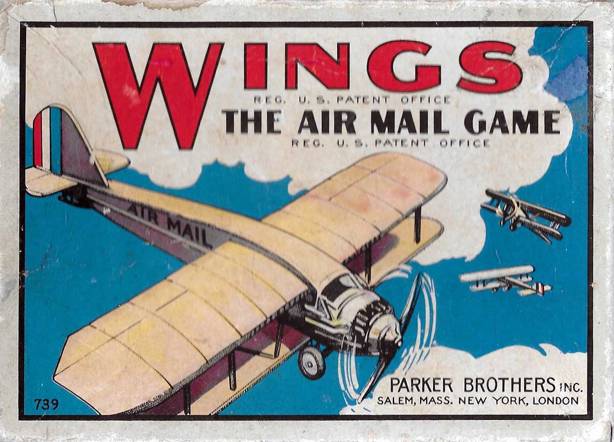 ‘Wings’, the air mail game © 1928 by Parker Brothers Inc.