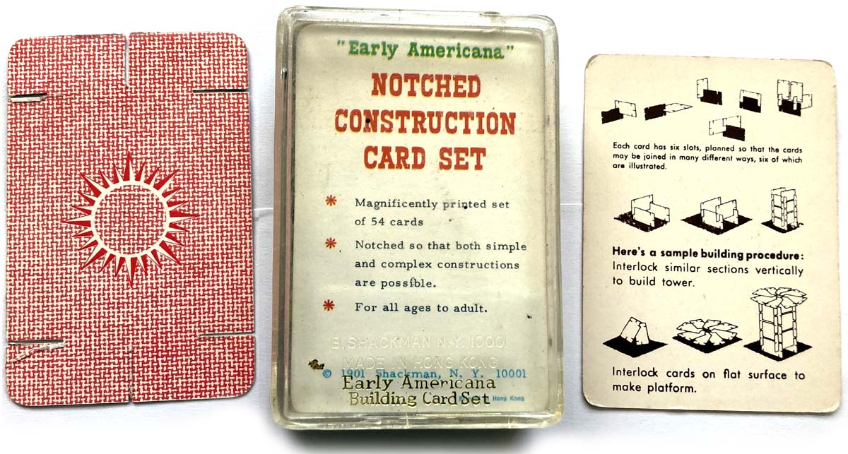 Early Americana Notched Construction Card Set by Shackman & Co