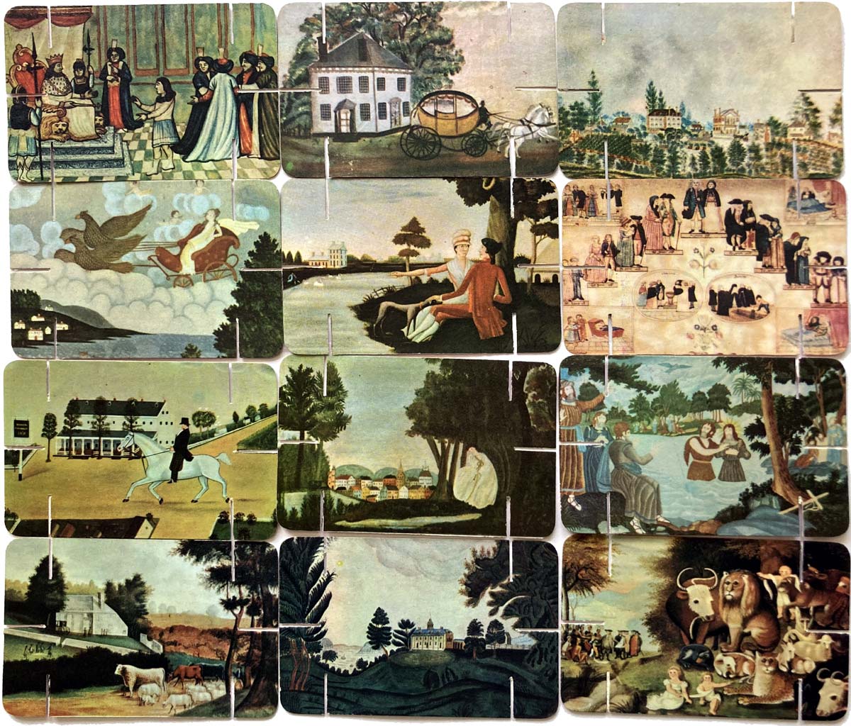 Early Americana Notched Construction Card Set by Shackman & Co Early Americana Notched Construction Card Set by Shackman & Co