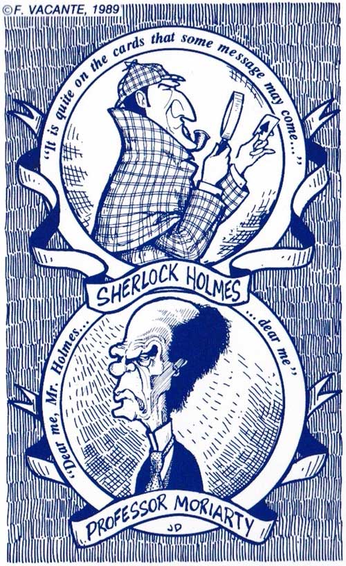 Sherlock Holmes deck with designs by J. Decker, Gemaco 1989