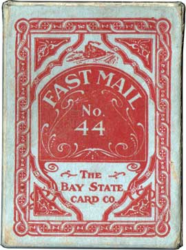 Fast Mail #44 playing cards box, c.1900