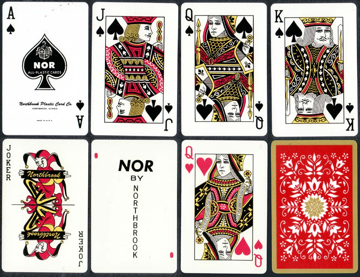 ‘NOR’ all plastic cards made by the Northbrook Plastic Card Company of Illinois