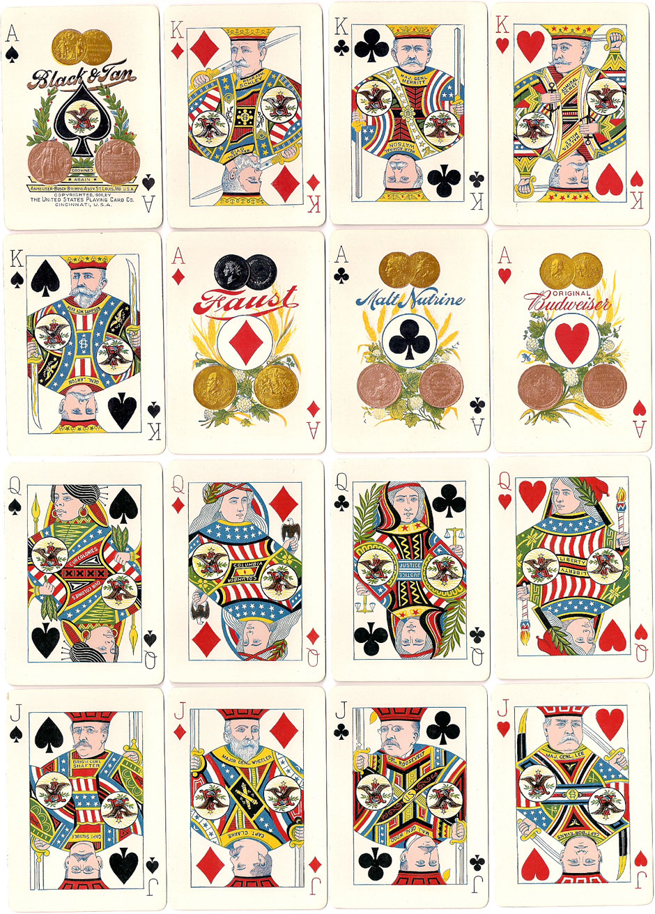 Anheuser-Busch Brewing Association Spanish-American War deck, manufactured by U.S.P.C.C., c.1900