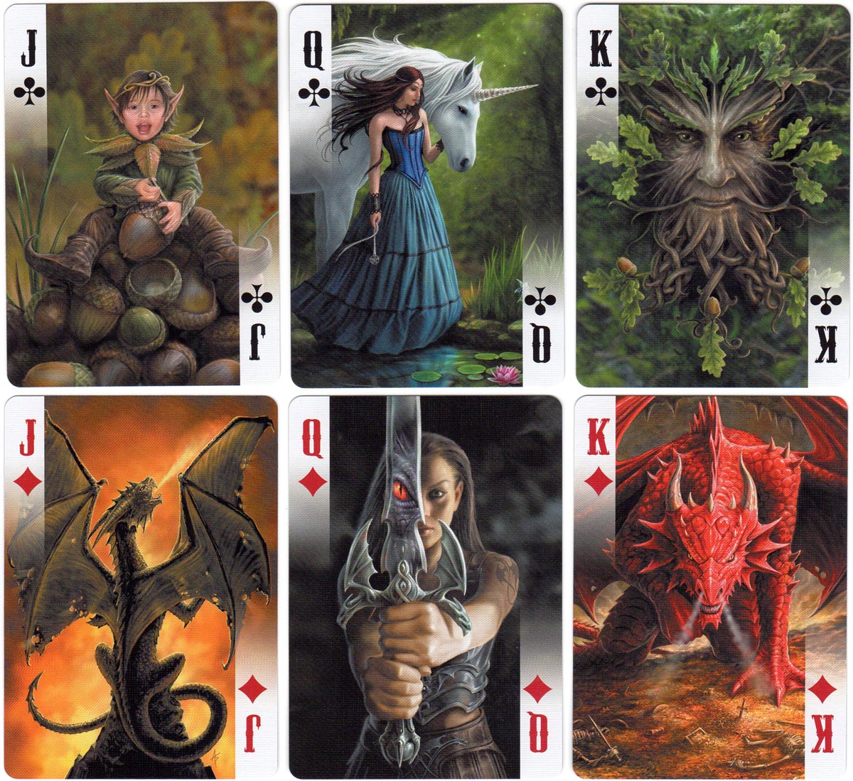 Anne Stokes Collection playing cards, USPCC, 2010