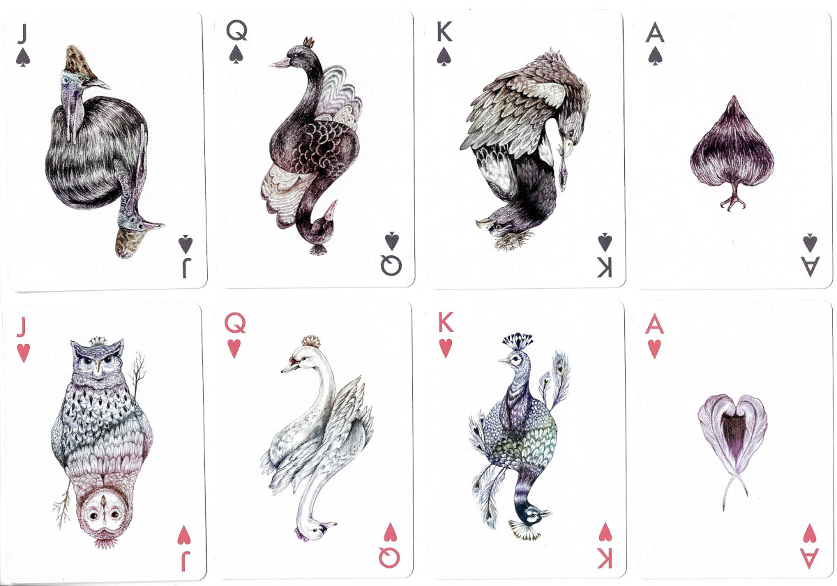 AVES Kickstarter project printed in 2014 by USPCC Bicycle for LUX Playing Cards