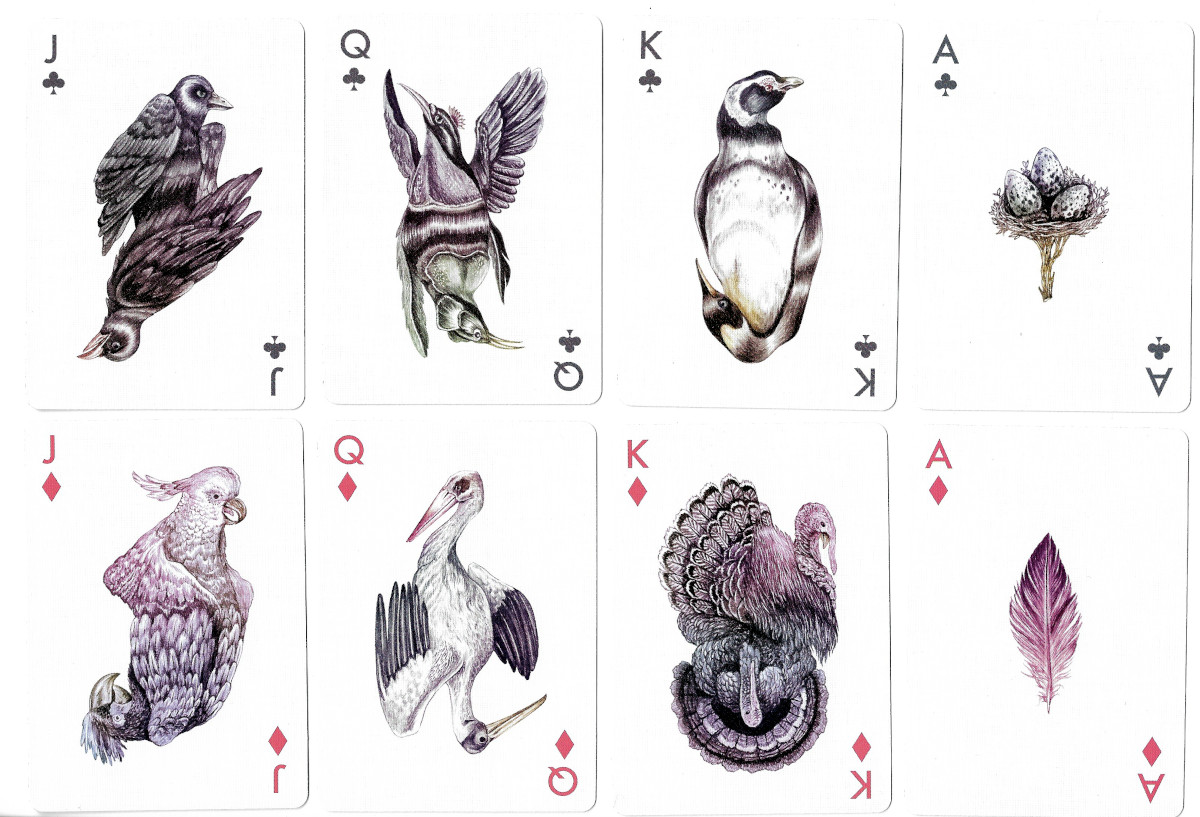 AVES Kickstarter project printed in 2014 by USPCC Bicycle for LUX Playing Cards