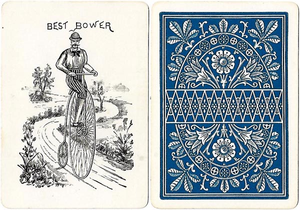 Bicycle Playing Cards, 1st edition, printed by Russell & Morgan Printing Co., Cincinnati, 1885 Bicycle Playing Cards, 1st edition, printed by Russell & Morgan Printing Co., Cincinnati, 1885
