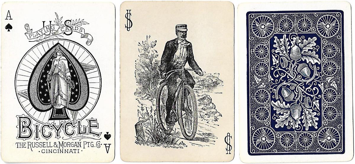 Bicycle playing cards, Russell & Morgan Printing Co., c.1891 Bicycle playing cards, Russell & Morgan Printing Co., c.1891