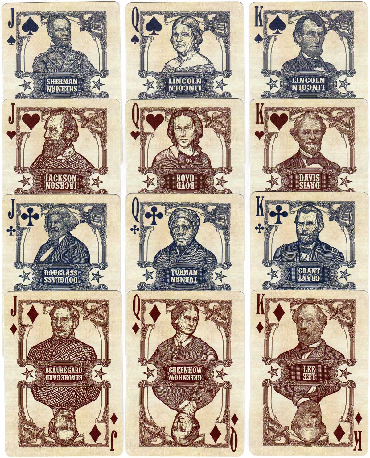 The Bicycle Civil War Deck by USPCC, 2017 The Bicycle Civil War Deck by USPCC, 2017