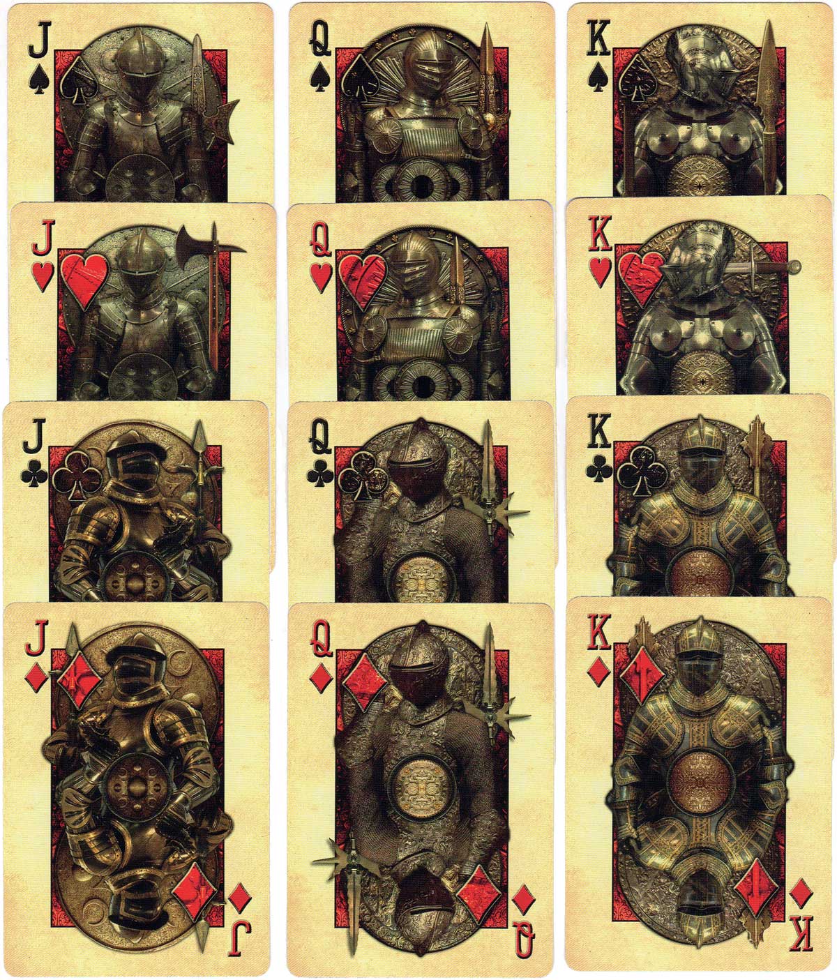 Bicycle Knights playing cards designed by Sam Hayles in 2018 Bicycle Knights playing cards designed by Sam Hayles in 2018