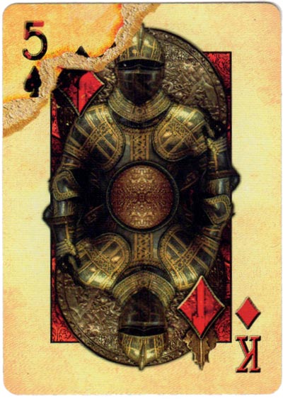 Bicycle Knights playing cards designed by Sam Hayles in 2018