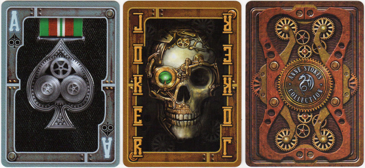 Bicycle Steampunk playing cards with Gothic artwork by Anne Stokes, 2015