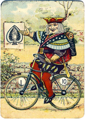 card counter that was distributed to promote the 'Bicycle' brand