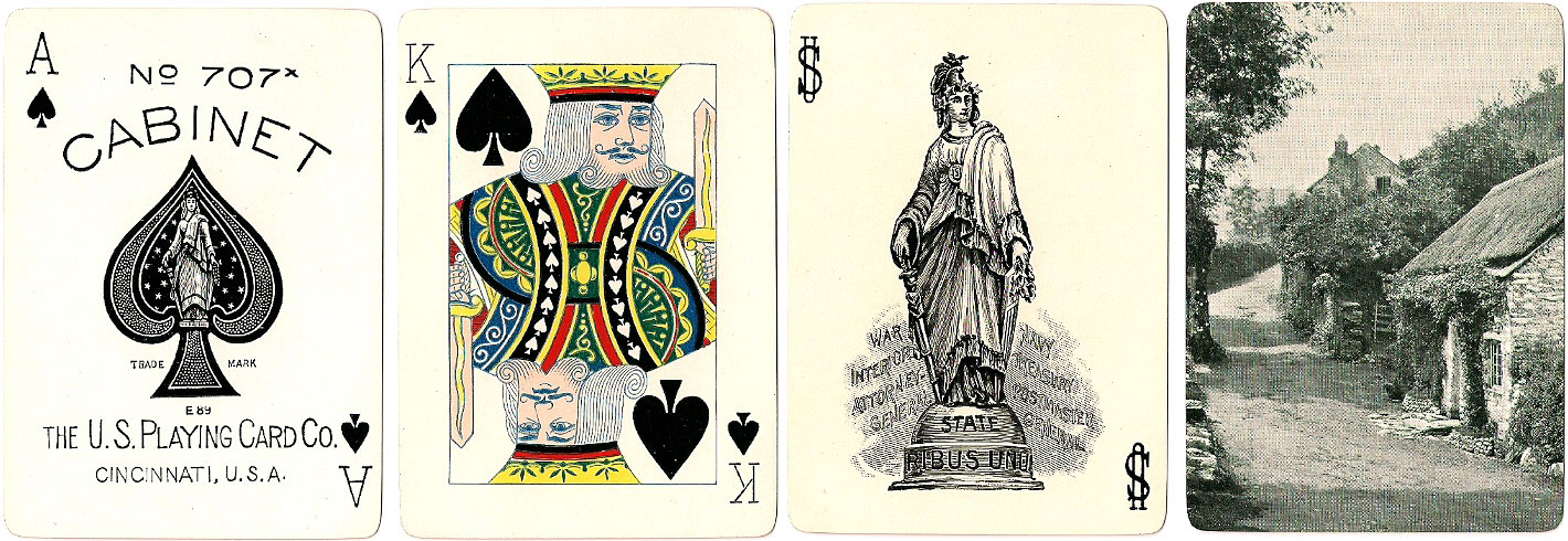 Cabinet No.707x playing cards manufactured by the United States Playing Card Co., Cincinnati, c.1902