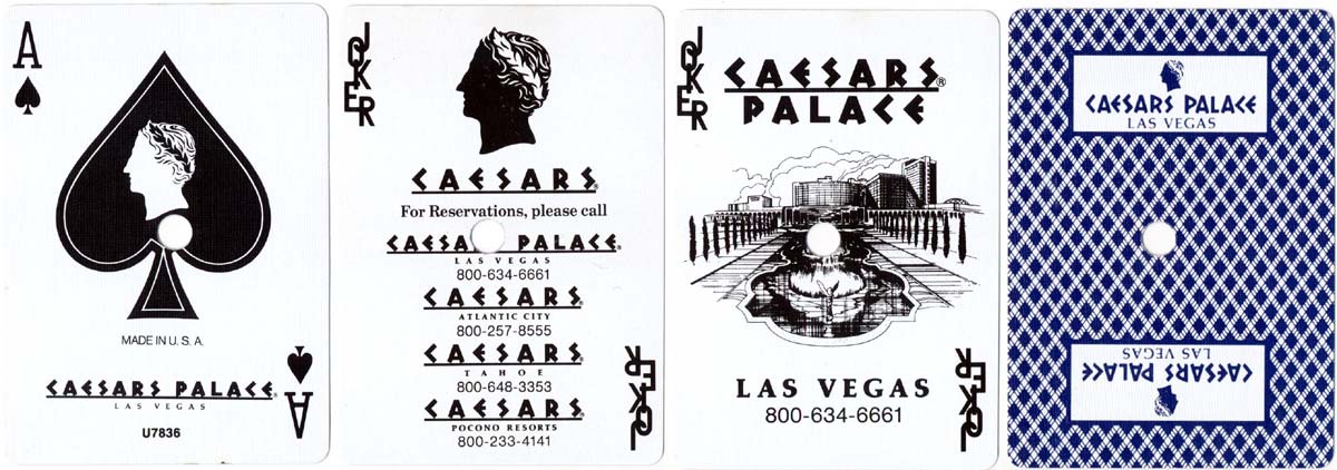 Качество казино Bee 92 от USPCC для Caesar's Palace, Лас-Вегас, 1995