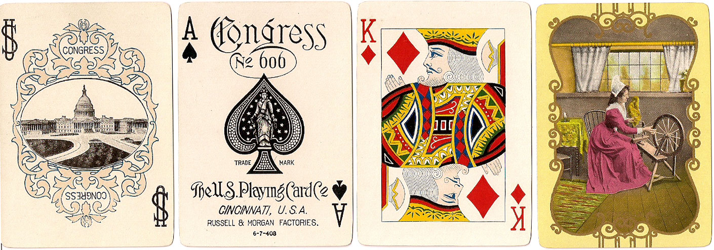 Congress No.606 deck titled “Spinning Wheel” by U.S.P.C.C, 1908