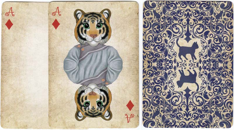 ‘Friendly Felines’ playing cards designed by Azured Ox, 2017
