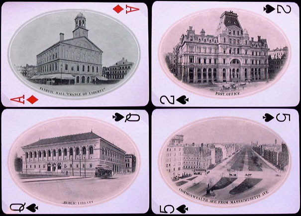 Historic Boston and Vicinity Souvenir Playing Cards, 1909