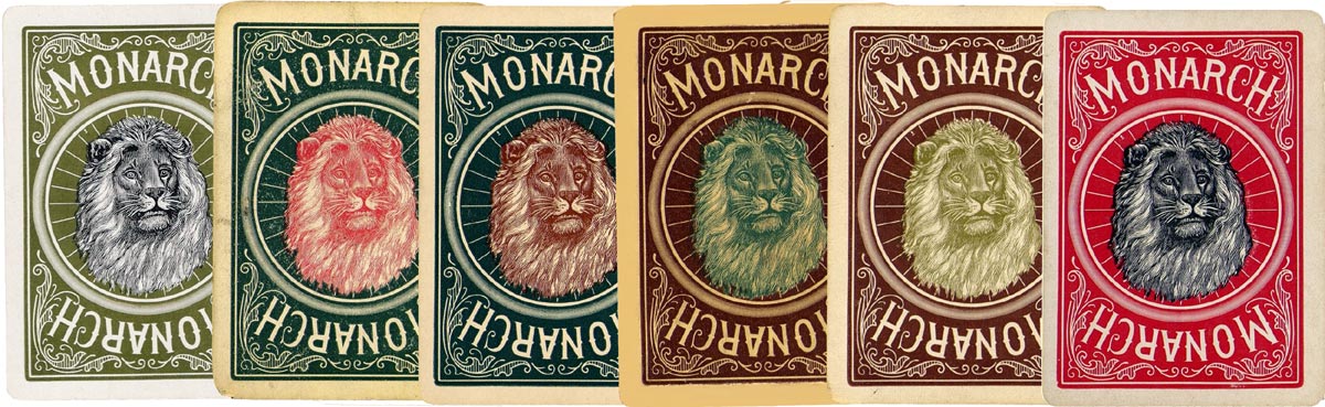 Monarch Bicycle playing cards manufactured by U.S.P.C.C. in 1895 Monarch Bicycle playing cards manufactured by U.S.P.C.C. in 1895