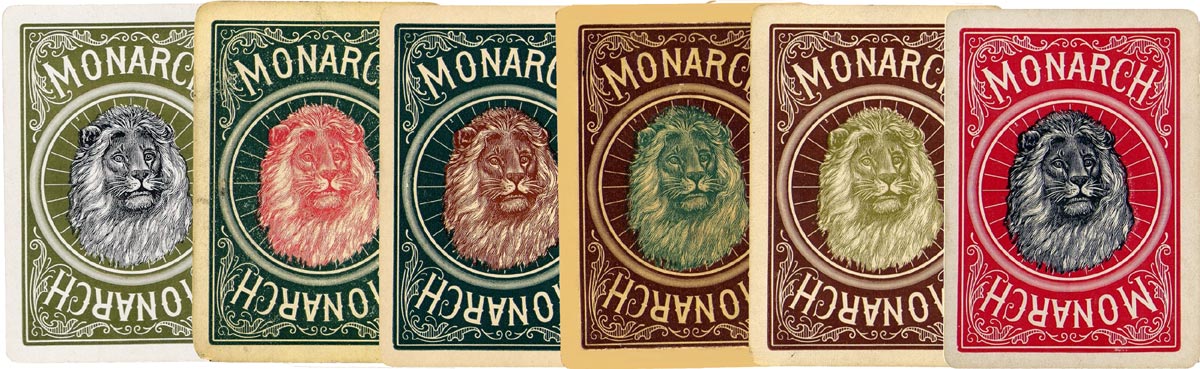 Monarch Bicycle playing cards manufactured by U.S.P.C.C. in 1895