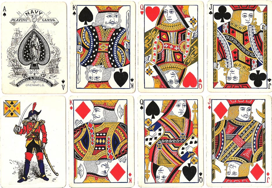 'Navy No.303' playing cards, Russell & Morgan, Co., c.1883