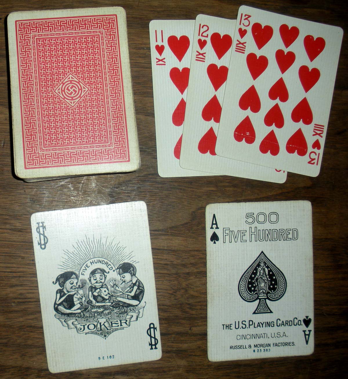 No.500 Playing Cards published by U.S.P.C.C., c.1910