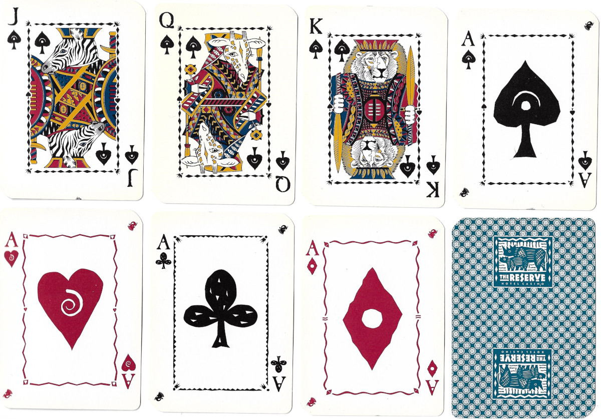 The Reserve playing cards manufactured by USPCC for The Reserve Hotel & Casino, Henderson, USA