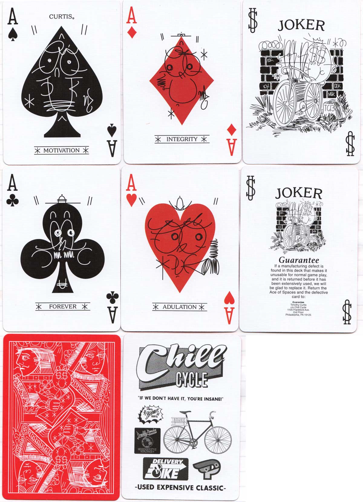 Timothy Curtis Art custom Bicycle playing cards, 2018