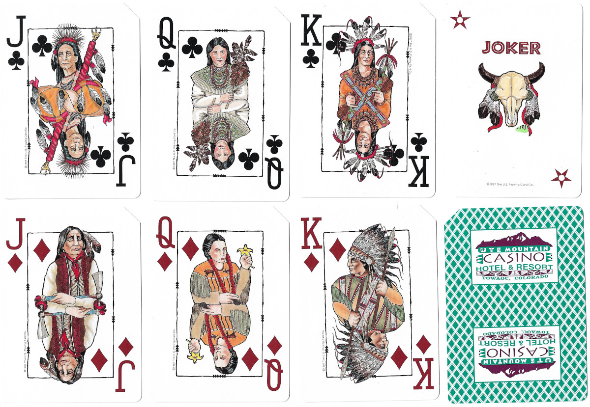 Ute Mountain Casino Hotel & Resort tribal playing cards, USPCC, 1997