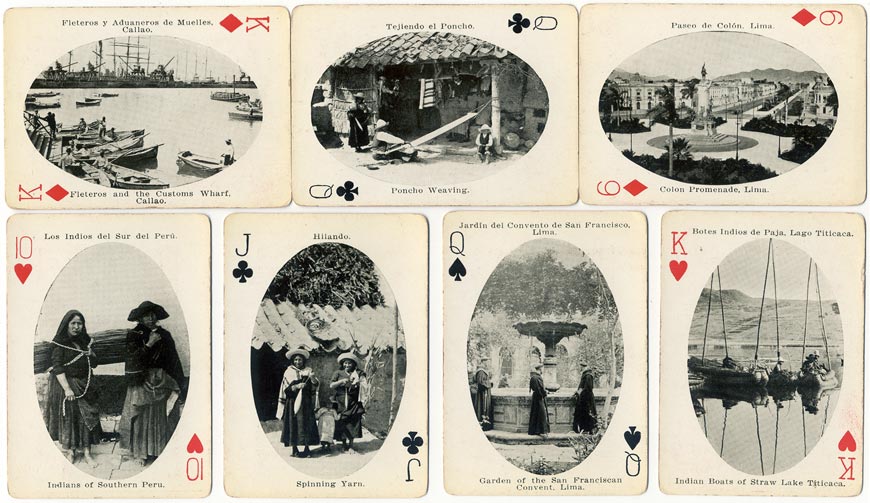 Vistas del Perú souvenir deck, made in USA and imported by Edw. E. Muecke, Lima, Peru, c.1920s Vistas del Perú souvenir deck, made in USA and imported by Edw. E. Muecke, Lima, Peru, c.1920s