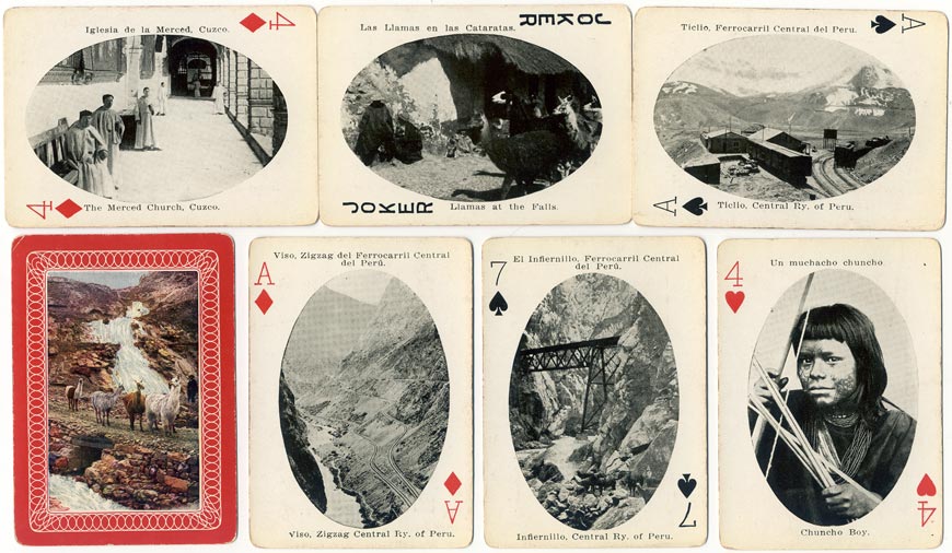 Vistas del Perú souvenir deck, made in USA and imported by Edw. E. Muecke, Lima, Peru, c.1920s Vistas del Perú souvenir deck, made in USA and imported by Edw. E. Muecke, Lima, Peru, c.1920s