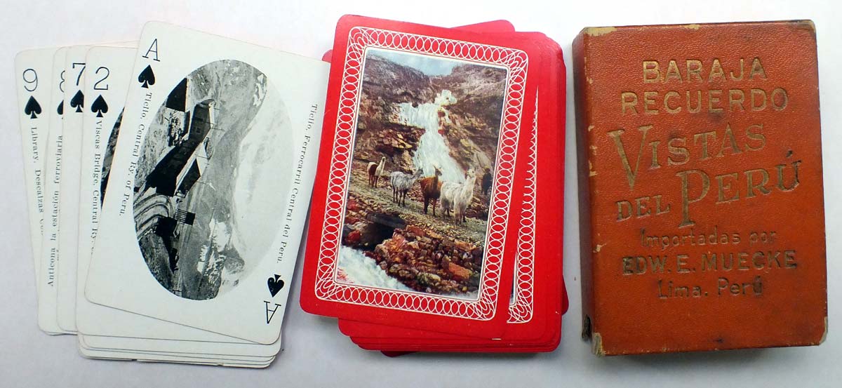 Vistas del Perú souvenir deck, made in USA and imported by Edw. E. Muecke, Lima, Peru, c.1920s