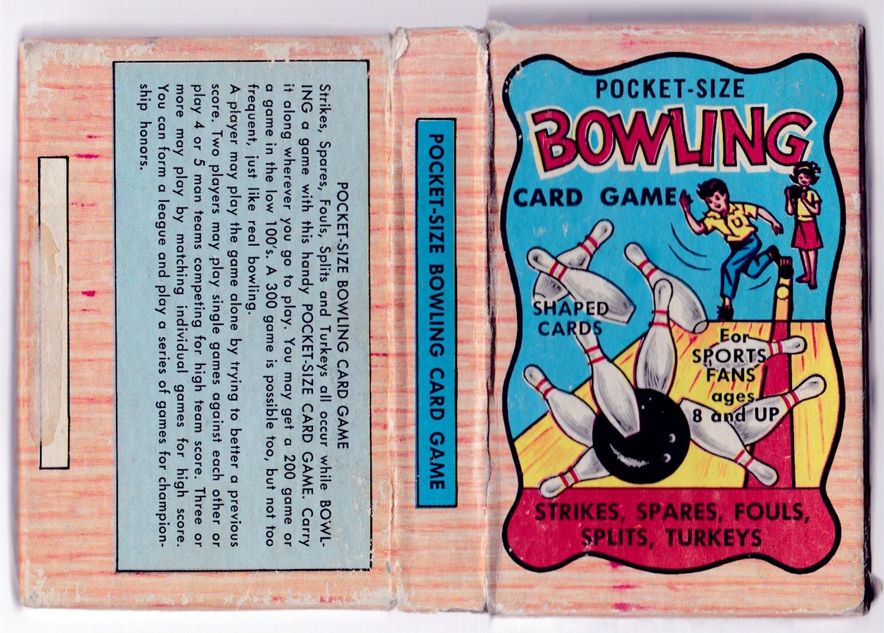 Pocket Size Bowling card game by Warren Paper Products, c.1960s