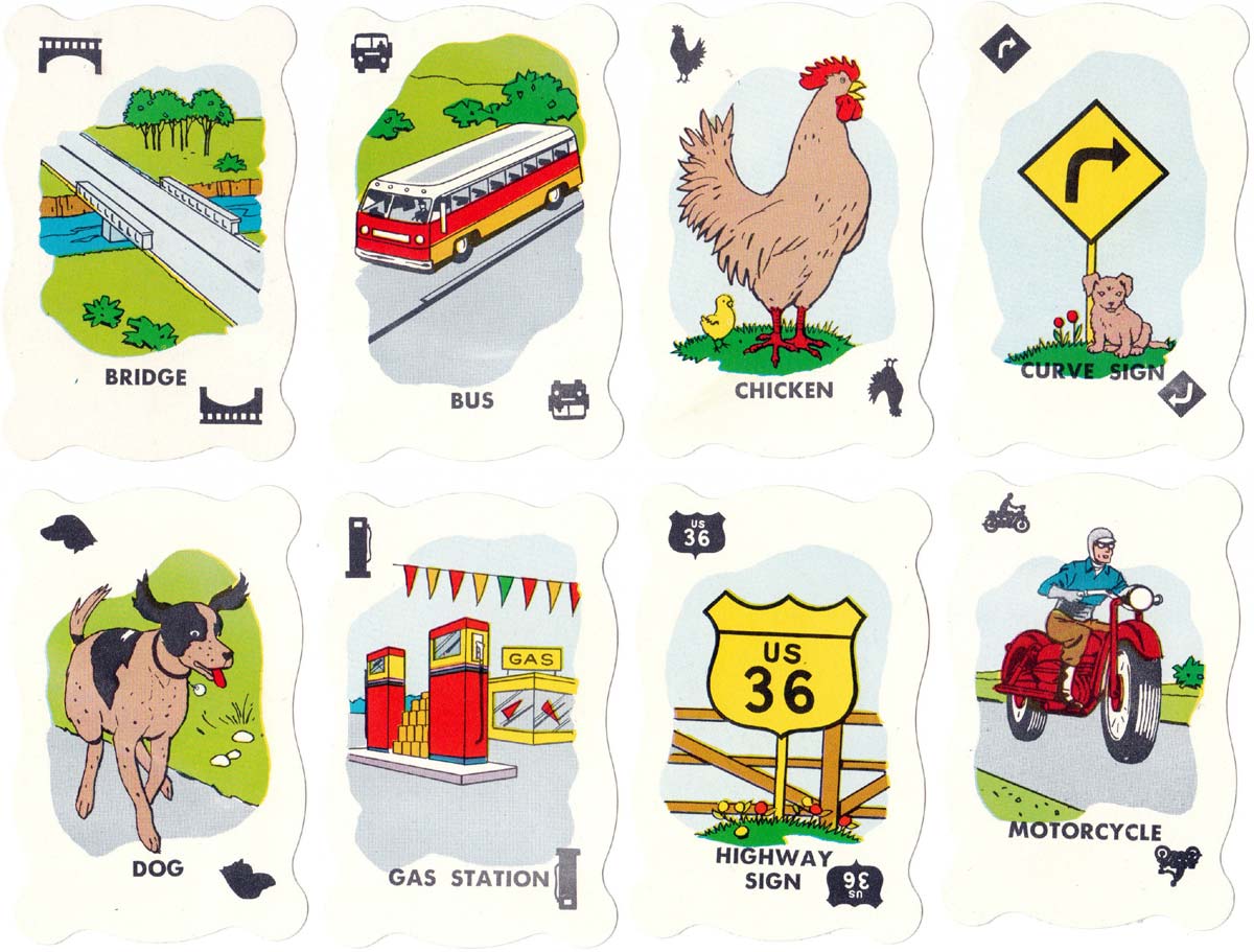 Highway Travel card game by Warren Paper Products, c.1960s