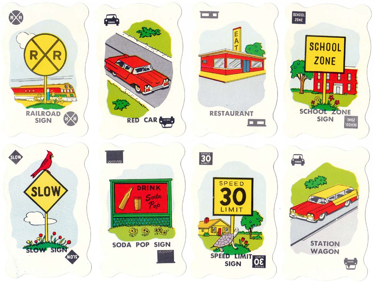 Highway Travel card game by Warren Paper Products, c.1960s