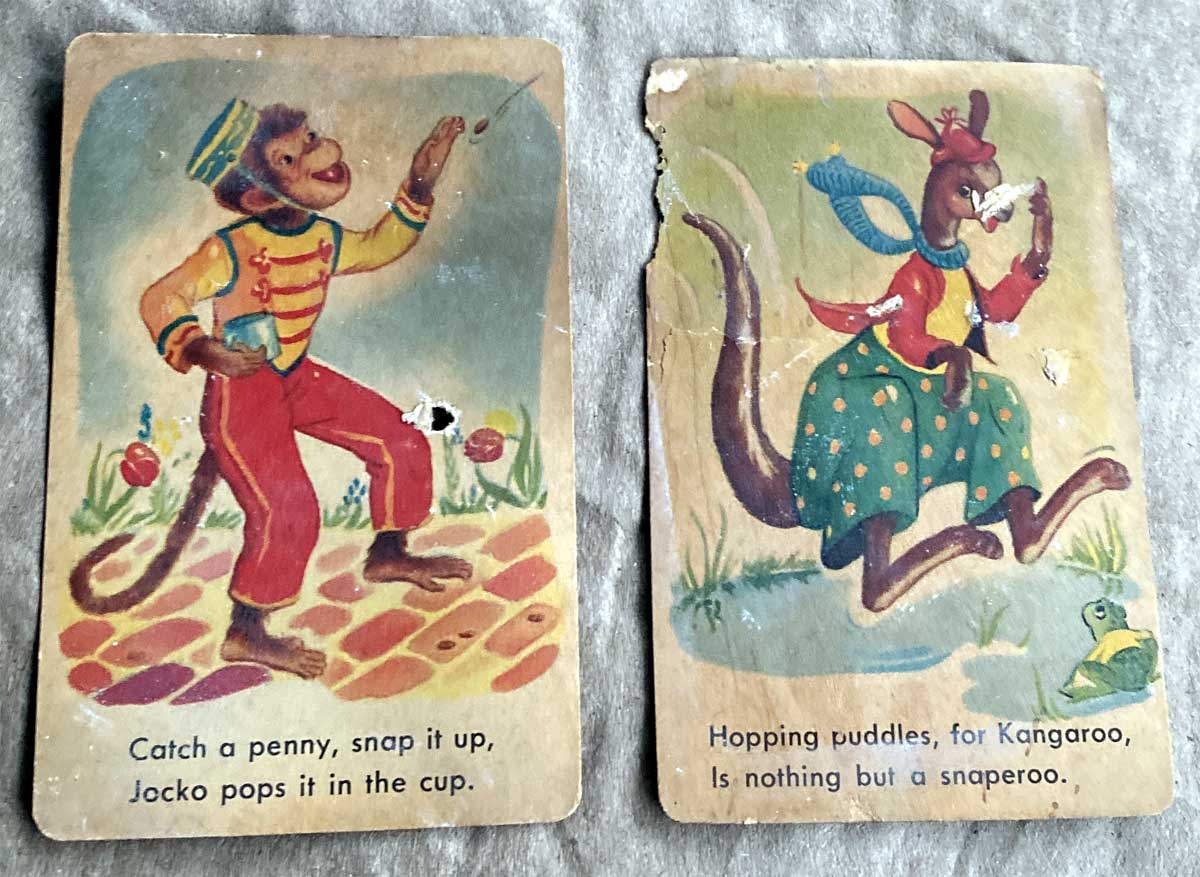Snap card game by Whitman Publishing Co., 1951