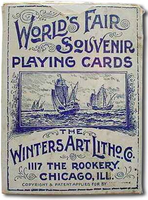 World's Fair Souvenir playing cards, 1892