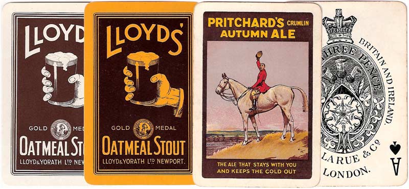 Lloyd's and Pritchard's Breweries advertising playing cards