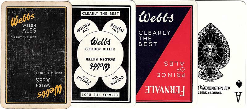 Webb's Ales advertising playing cards