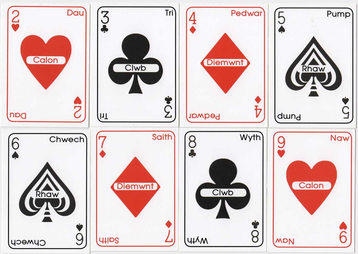 Welsh Language Playing Cards made in Wales, 2020