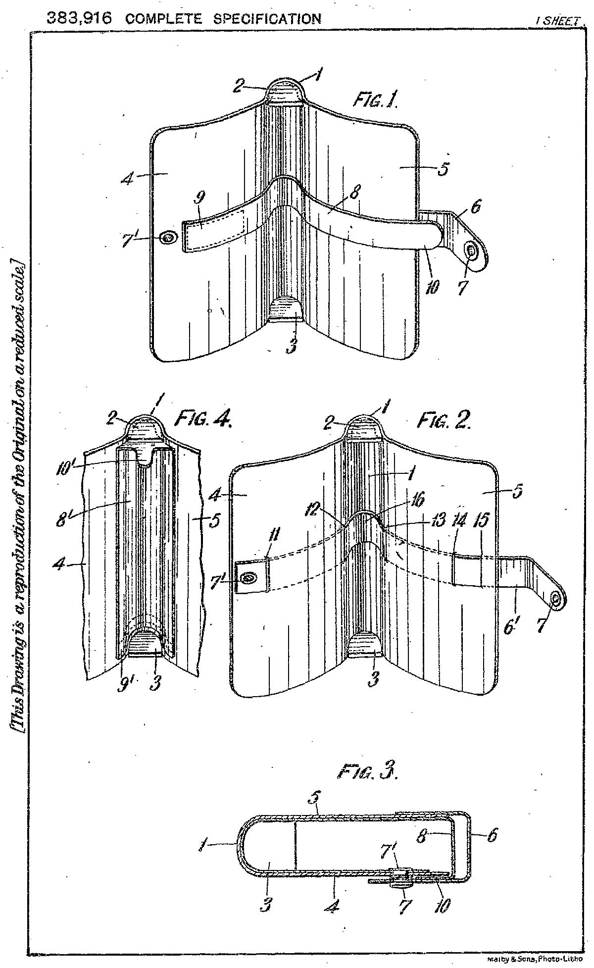 1932 Patent for leather card case in form of a book