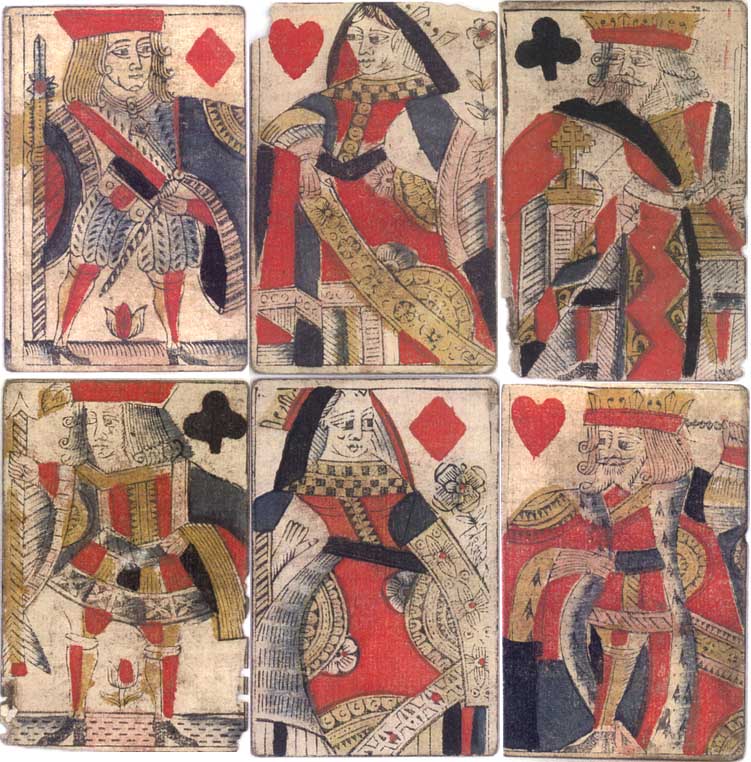 Early English Playing Cards c.1725, found under floorboards