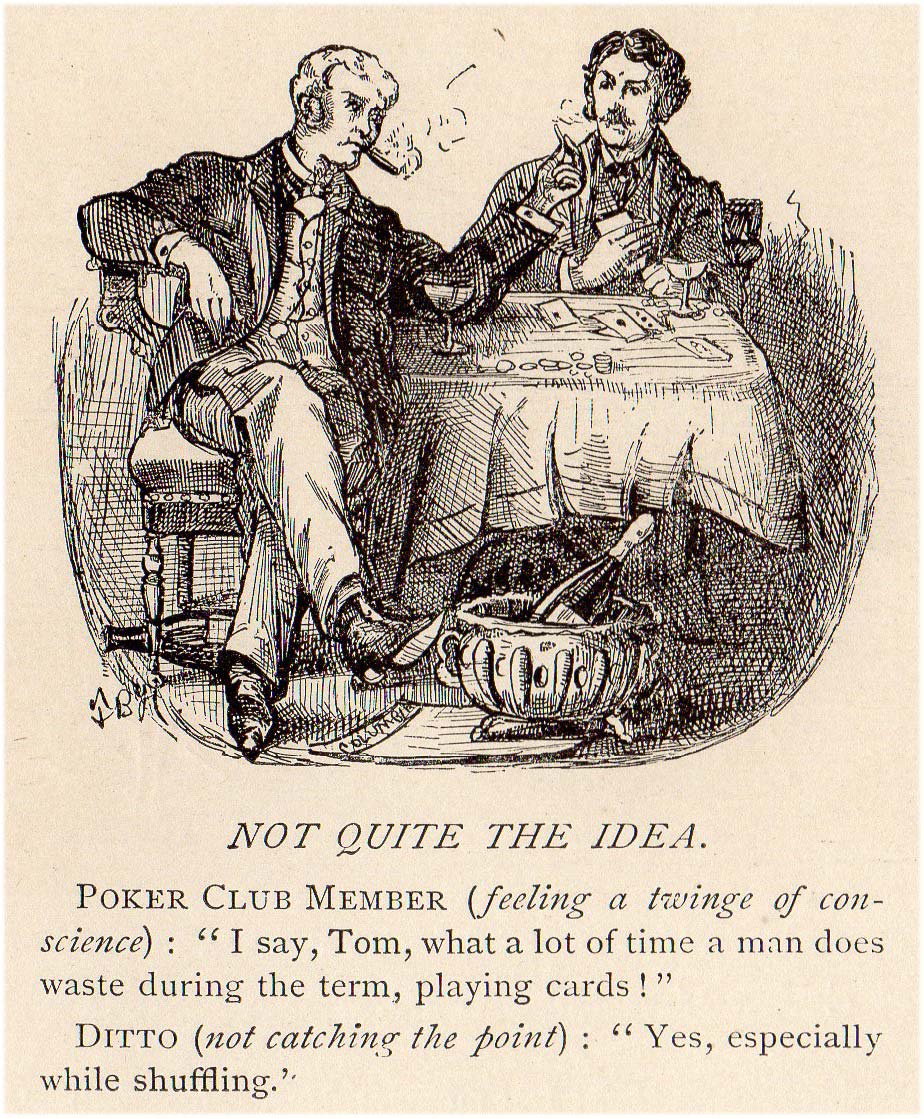 Cartoon published in the Columbia Spectator between 1880 and 1882
