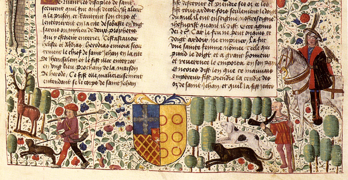 XV century manuscript border