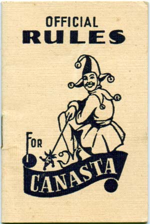 Official Rules booklet for Canasta arranged by Albert H. Morehead, printed by Alf Cooke Ltd, Leeds & London