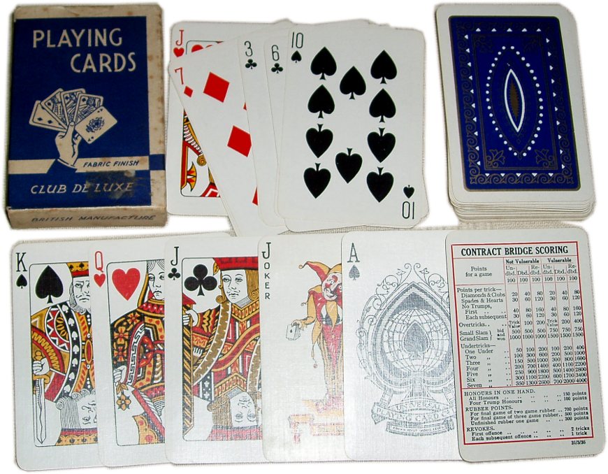 Club De Luxe Playing cards, c.1935-40 Club De Luxe Playing cards, c.1935-40