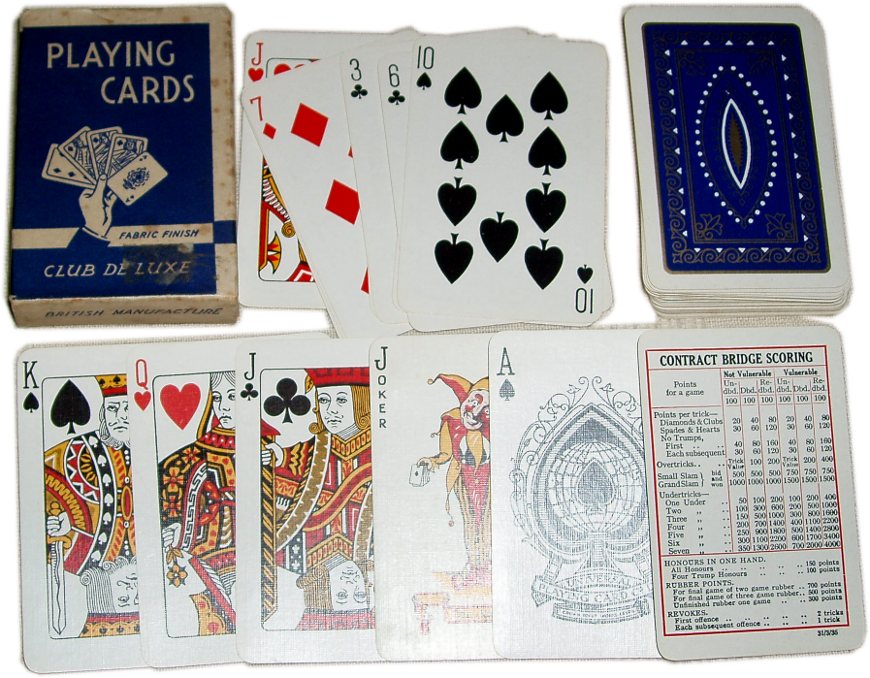 Club De Luxe Playing cards, c.1935-40