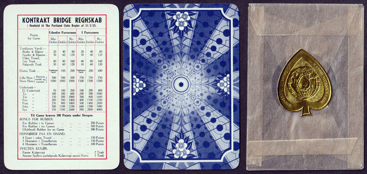 Danbrit playing cards by Alf Cooke, 1936