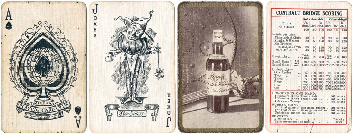 Advertising Deck for Grant's Whisky by Universal Playing Card Co. Ltd, 1932-1934 Advertising Deck for Grant's Whisky by Universal Playing Card Co. Ltd, 1932-1934