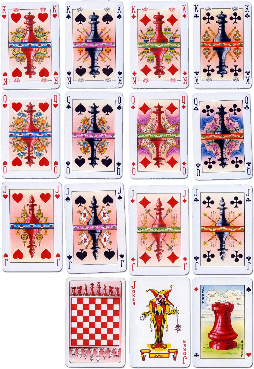 Icelandic Chess playing cards by Alf Cooke